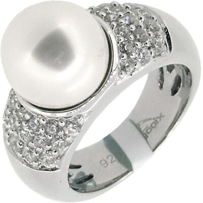 Gooix, Ring, Ring mit Zirkonia und Muschelkernperle, (54) Gooix, Ring, Ring mit Zirkonia und Muschelkernperle, (54)