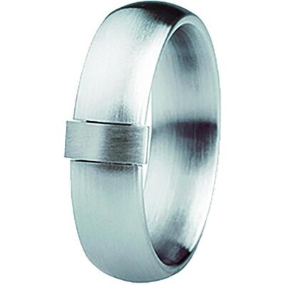 Xen, Ring, Bandring mit Navette aus Edelstahl massiv, (52) Xen, Ring, Bandring mit Navette aus Edelstahl massiv, (52)