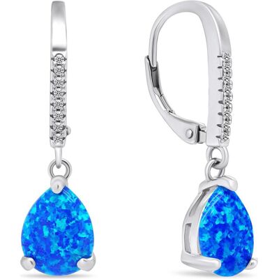 Brilio, Ohrringe, Silver - Decent silver earrings with synthetic opals EA652WB, (Synthetische Steine) Brilio, Ohrringe, Silver - Decent silver earrings with synthetic opals EA652WB, (Synthetische Steine)