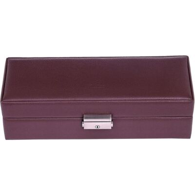 Sacher, Uhrenbox + Schmuckaufbewahrung, Cadeluxe Uhrenbox für 5 Uhren, Rot Sacher, Uhrenbox + Schmuckaufbewahrung, Cadeluxe Uhrenbox für 5 Uhren, Rot