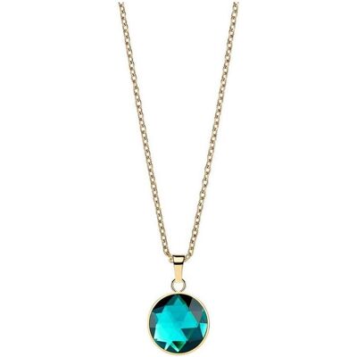 Bering Halsschmuck, Decent Artic Symphony Turquoise Crystal Gold Plated Necklace 436-256-450 Bering Halsschmuck, Decent Artic Symphony Turquoise Crystal Gold Plated Necklace 436-256-450