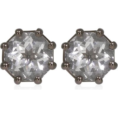 Xen, Ohrringe, Ohrstecker mit Bergkristall ca. 3,78 ct. Black Rhodium, (925 Sterling Silber) Xen, Ohrringe, Ohrstecker mit Bergkristall ca. 3,78 ct. Black Rhodium, (925 Sterling Silber)