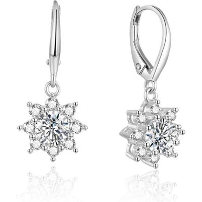 Beneto, Ohrringe, Silver glittering earrings AGUC1842 (L), (Silber) Beneto, Ohrringe, Silver glittering earrings AGUC1842 (L), (Silber)