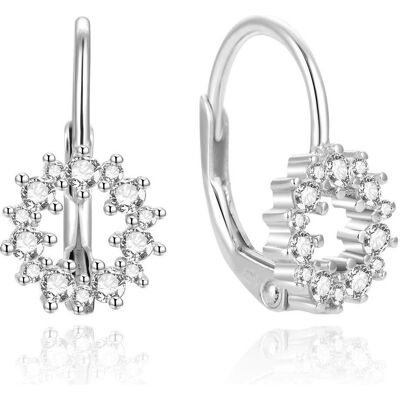 Beneto, Ohrringe, Elegant silver earrings with zircons AGUC2213L (L), (Silber) Beneto, Ohrringe, Elegant silver earrings with zircons AGUC2213L (L), (Silber)
