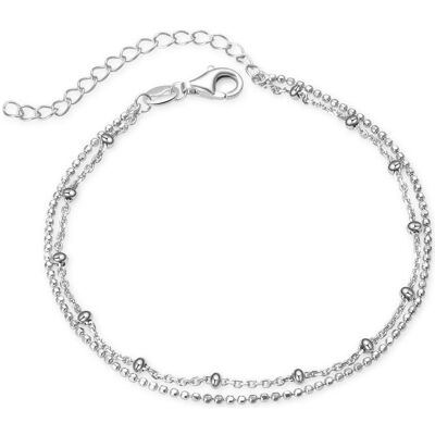 Beneto, Armschmuck, Minimalistický dvojitý stÅ™Ãbrný náramek AGB735/21, (Silber) Beneto, Armschmuck, Minimalistický dvojitý stÅ™Ãbrný náramek AGB735/21, (Silber)