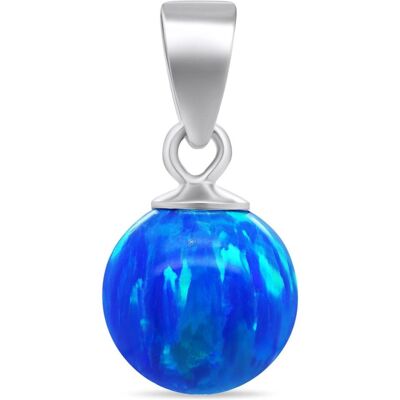 Brilio, Kettenanhänger, Silver - Modern silver pendant with blue synthetic opal PT110WB Brilio, Kettenanhänger, Silver - Modern silver pendant with blue synthetic opal PT110WB