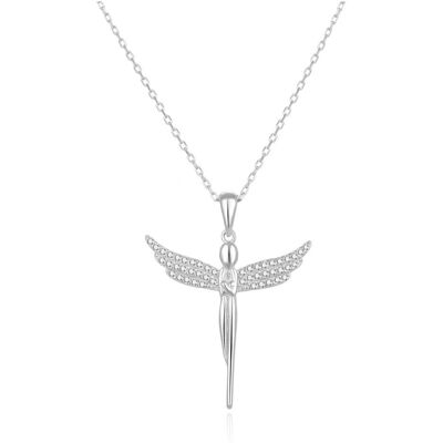 Beneto, Halsschmuck, Silver necklace with zircons Angel TAGS835 / 47L (chain. pendant) (L), (Silber) Beneto, Halsschmuck, Silver necklace with zircons Angel TAGS835 / 47L (chain. pendant) (L), (Silber)