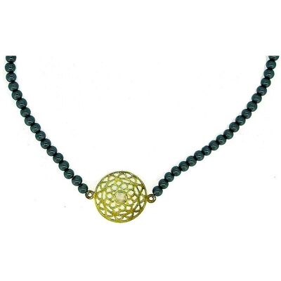 Viva Diva, Armschmuck, Kronen-Chakra Armband mit Hämatit vergoldet 16-18 cm, (18 cm, 925 Sterling Silber) Viva Diva, Armschmuck, Kronen-Chakra Armband mit Hämatit vergoldet 16-18 cm, (18 cm, 925 Sterling Silber)