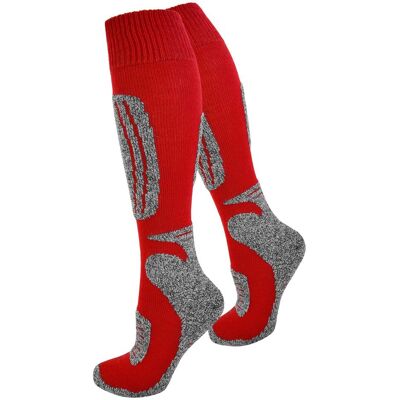Normani, Unisex, Socken, 2 Paar Ski-Kniestrümpfe Classic, Rot, (2er Pack, 43 - 46) Normani, Unisex, Socken, 2 Paar Ski-Kniestrümpfe Classic, Rot, (2er Pack, 43 - 46)