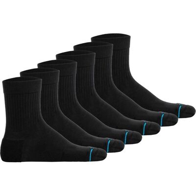 Stance, Unisex, Socken, Icon Quarter, Schwarz, (6er Pack, 43 - 47) Stance, Unisex, Socken, Icon Quarter, Schwarz, (6er Pack, 43 - 47)