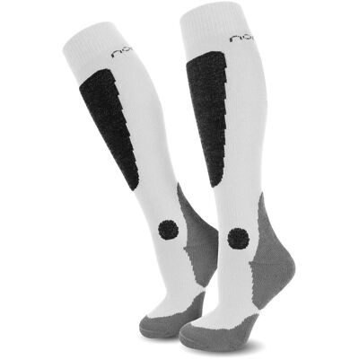 Normani, Unisex, Socken, 2 Paar Ski-Kniestrümpfe New-Style, Weiss, Grau, Schwarz, (2er Pack, 43 - 46) Normani, Unisex, Socken, 2 Paar Ski-Kniestrümpfe New-Style, Weiss, Grau, Schwarz, (2er Pack, 43 - 46)