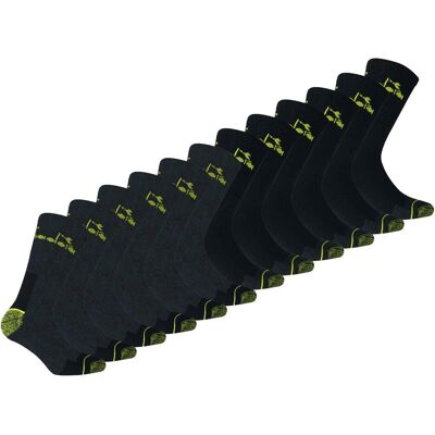 Diadora Unisex Arbeitssocken - 12er Pack - Schwarz/Anthrazit Diadora Unisex Arbeitssocken - 12er Pack - Schwarz/Anthrazit