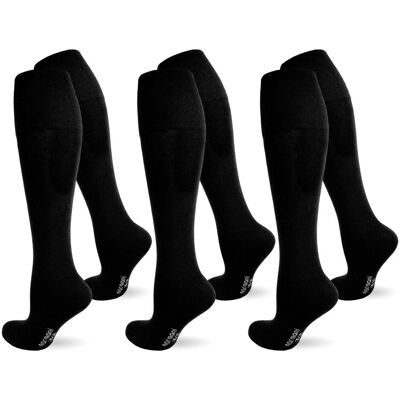 Normani, Damen, Strümpfe, 3 Paar Wellness Kniestrümpfe aus Baumwolle mit Frotteesohle, Schwarz, (35 - 38) Normani, Damen, Strümpfe, 3 Paar Wellness Kniestrümpfe aus Baumwolle mit Frotteesohle, Schwarz, (35 - 38)