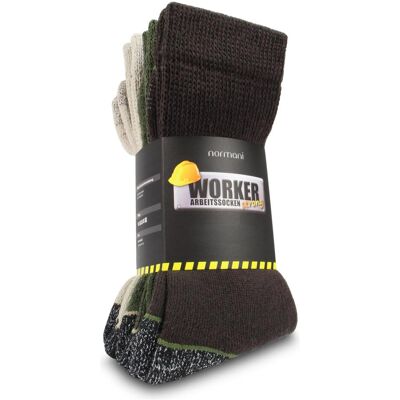 Normani, Unisex, Socken, 6 Paar Arbeitssocken WORKER strong, Grün, Braun, Beige, (6er Pack, 35 - 38) Normani, Unisex, Socken, 6 Paar Arbeitssocken WORKER strong, Grün, Braun, Beige, (6er Pack, 35 - 38)