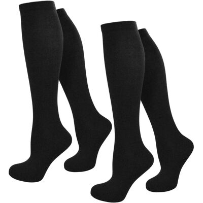 Normani, Damen, Strümpfe, 2 Paar Reise-Kompressionskniestrümpfe, Schwarz, (43 - 46) Normani, Damen, Strümpfe, 2 Paar Reise-Kompressionskniestrümpfe, Schwarz, (43 - 46)