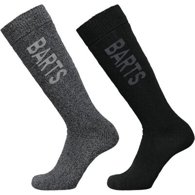 Barts, Unisex, Sportsocken, Basic Skisock 2 Pack (43 - 46), Schwarz, Grau Barts, Unisex, Sportsocken, Basic Skisock 2 Pack (43 - 46), Schwarz, Grau