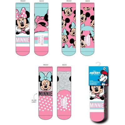 Disney Unisex, Socken, Socken Pack 3 Stück Minnie, Mehrfarbig, (3er Pack, 31 - 34) Disney Unisex, Socken, Socken Pack 3 Stück Minnie, Mehrfarbig, (3er Pack, 31 - 34)