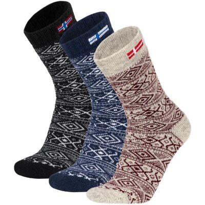 Normani, Damen, Socken, 3 Paar Canadien Socks - 9631, Blau, Rot, Grau, Mehrfarbig, (3er Pack, 39 - 42) Normani, Damen, Socken, 3 Paar Canadien Socks - 9631, Blau, Rot, Grau, Mehrfarbig, (3er Pack, 39 - 42)