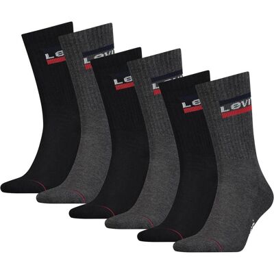 Levis, Unisex, Socken, Socken Sportlich, Schwarz, (6er Pack, 39 - 42) Levis, Unisex, Socken, Socken Sportlich, Schwarz, (6er Pack, 39 - 42)