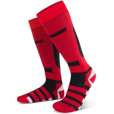 Normani, Unisex, Socken, 2 Paar Ski-Kniestrümpfe Ripp, Rot, Schwarz, Grau, (2er Pack, 43 - 46) Normani, Unisex, Socken, 2 Paar Ski-Kniestrümpfe Ripp, Rot, Schwarz, Grau, (2er Pack, 43 - 46)