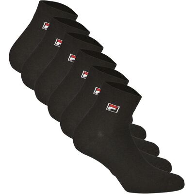 FILA Damen Herren Socken 6er Pack Schwarz FILA Damen Herren Socken 6er Pack Schwarz