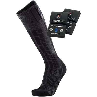 Therm-ic, Unisex, Sportsocken, Ultra Warm Comfort Socken S.E.T. SPack 1400 BT (Grösse: 39.0 - 41.0, black/grey) (39 - 41), Schwarz, Grau Therm-ic, Unisex, Sportsocken, Ultra Warm Comfort Socken S.E.T. SPack 1400 BT (Grösse: 39.0 - 41.0, black/grey) (39 - 41), Schwarz, Grau