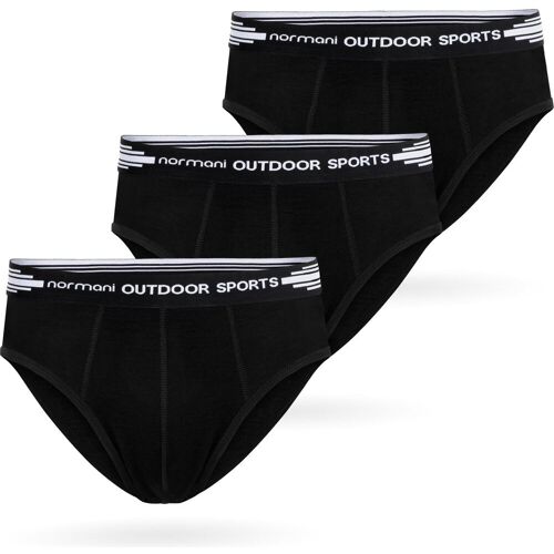 Normani, Herren, Unterhosen, 3er Pack Herren Merino Slipper, Schwarz, (S, 3er Pack)