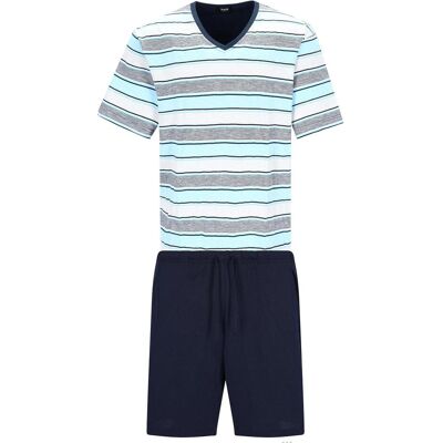 Hajo, Herren, Pyjamas, Shorty Premium Cotton, Mehrfarbig, (L) Hajo, Herren, Pyjamas, Shorty Premium Cotton, Mehrfarbig, (L)