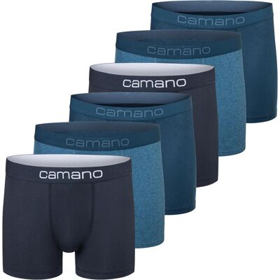 Camano, Herren, Unterhosen, Men comfort BCI cotton Boxershorts 6p in Box, Blau, (6er Pack, XXL) Camano, Herren, Unterhosen, Men comfort BCI cotton Boxershorts 6p in Box, Blau, (6er Pack, XXL)