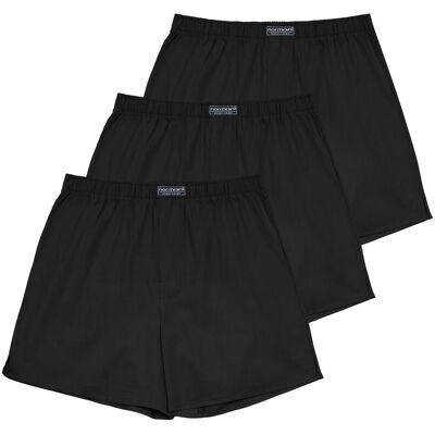 Normani, Herren, Unterhosen, 3 Stück Herren Web Boxershorts, Schwarz, (3er Pack, XXL) Normani, Herren, Unterhosen, 3 Stück Herren Web Boxershorts, Schwarz, (3er Pack, XXL)
