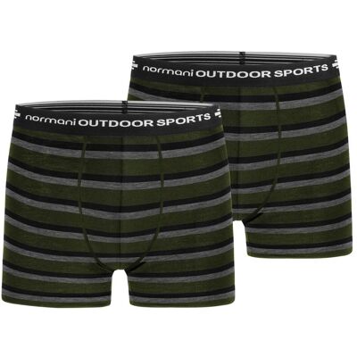 Normani, Herren, Unterhosen, 2er Pack Herren Merino Boxershorts Unterhose - 7692, Mehrfarbig, Schwarz, Grau, Grün, (2er Pack, 48, S) Normani, Herren, Unterhosen, 2er Pack Herren Merino Boxershorts Unterhose - 7692, Mehrfarbig, Schwarz, Grau, Grün, (2er Pack, 48, S)