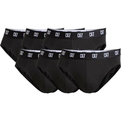 CR7, Herren, Unterhosen, Slip Casual Figurbetont Basic, Slip, 6-pack, Schwarz, (6er Pack, XXL) CR7, Herren, Unterhosen, Slip Casual Figurbetont Basic, Slip, 6-pack, Schwarz, (6er Pack, XXL)