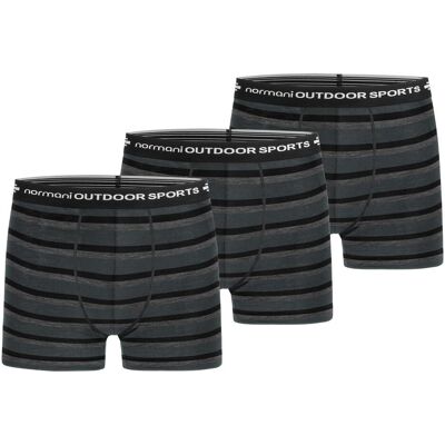 Normani, Herren, Unterhosen, 3er Pack Herren Merino Boxershorts Unterhose - 7694, Grau, Mehrfarbig, Schwarz, (3er Pack, 3XL) Normani, Herren, Unterhosen, 3er Pack Herren Merino Boxershorts Unterhose - 7694, Grau, Mehrfarbig, Schwarz, (3er Pack, 3XL)
