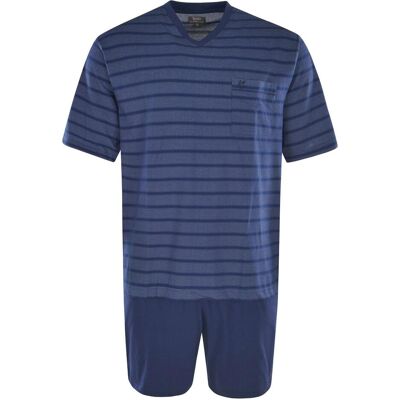 Hajo, Herren, Pyjamas, Pyjama Homewear Bequem sitzend - 16257, Blau, (XL) Hajo, Herren, Pyjamas, Pyjama Homewear Bequem sitzend - 16257, Blau, (XL)
