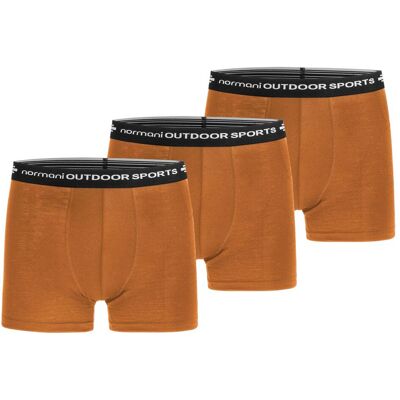 Normani, Herren, Unterhosen, 3er Pack Herren Merino Boxershorts Unterhose - 7694, Orange, (3er Pack, XS) Normani, Herren, Unterhosen, 3er Pack Herren Merino Boxershorts Unterhose - 7694, Orange, (3er Pack, XS)