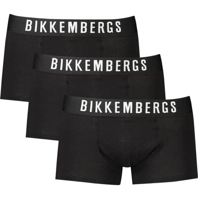 Bikkembergs, Herren, Unterhosen, Schwarze Baumwollunterwäsche, Schwarz, (Einzelpack, S) Bikkembergs, Herren, Unterhosen, Schwarze Baumwollunterwäsche, Schwarz, (Einzelpack, S)