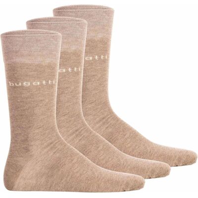 Bugatti Herren, Socken, Socks Soft Cotton Uni Basic, Beige, (3er Pack, 39 - 42) Bugatti Herren, Socken, Socks Soft Cotton Uni Basic, Beige, (3er Pack, 39 - 42)