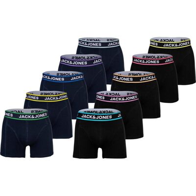 Jack & Jones, Herren, Unterhosen, Jaclimes Solid Trunks 10 Pack, Mehrfarbig, Schwarz, (10er Pack, XL) Jack & Jones, Herren, Unterhosen, Jaclimes Solid Trunks 10 Pack, Mehrfarbig, Schwarz, (10er Pack, XL)