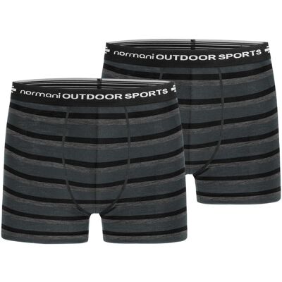 Normani, Herren, Unterhosen, 2er Pack Herren Merino Boxershorts Unterhose - 7692, Schwarz, Grau, (2er Pack, XXL) Normani, Herren, Unterhosen, 2er Pack Herren Merino Boxershorts Unterhose - 7692, Schwarz, Grau, (2er Pack, XXL)