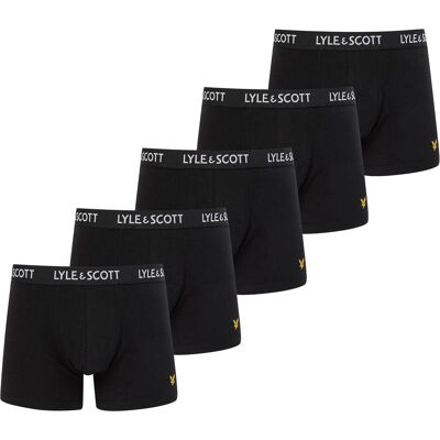 Lyle and Scott, Herren, Unterhosen, Miller, Schwarz, (5er Pack, XL) Lyle and Scott, Herren, Unterhosen, Miller, Schwarz, (5er Pack, XL)