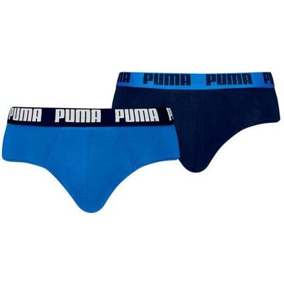 Puma Herren, Unterhosen, Basic Brief, Blau, (2er Pack, L) Puma Herren, Unterhosen, Basic Brief, Blau, (2er Pack, L)