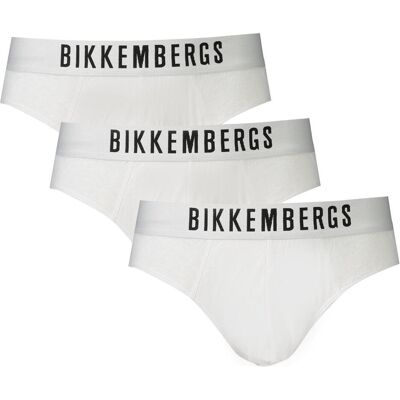 Bikkembergs, Herren, Unterhosen, White Polyester Men's Underwear Slip, Weiss, (Einzelpack, L) Bikkembergs, Herren, Unterhosen, White Polyester Men's Underwear Slip, Weiss, (Einzelpack, L)