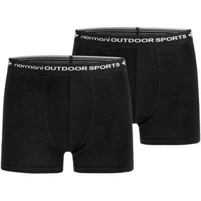 Normani, Herren, Unterhosen, 2er Pack Herren Merino Boxershorts Unterhose - 7692, Schwarz, (2er Pack, XXL) Normani, Herren, Unterhosen, 2er Pack Herren Merino Boxershorts Unterhose - 7692, Schwarz, (2er Pack, XXL)
