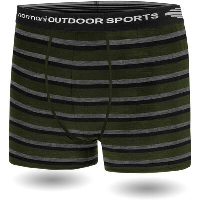 Normani, Herren, Unterhosen, Herren Merino Boxershorts Adelaide - 1579, Grün, Schwarz, Grau, Mehrfarbig, (Einzelpack, XXL) Normani, Herren, Unterhosen, Herren Merino Boxershorts Adelaide - 1579, Grün, Schwarz, Grau, Mehrfarbig, (Einzelpack, XXL)
