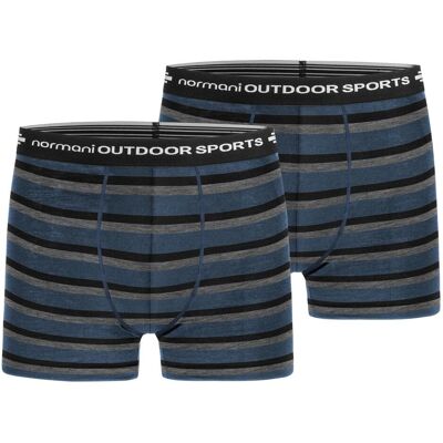 Normani, Herren, Unterhosen, 2er Pack Herren Merino Boxershorts Unterhose - 7692, Schwarz, Grau, Mehrfarbig, (2er Pack, XXL) Normani, Herren, Unterhosen, 2er Pack Herren Merino Boxershorts Unterhose - 7692, Schwarz, Grau, Mehrfarbig, (2er Pack, XXL)