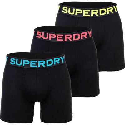 Superdry, Herren, Unterhosen, Boxer Triple Pack, Blau, Schwarz, Gelb, Mehrfarbig, (3er Pack, XL) Superdry, Herren, Unterhosen, Boxer Triple Pack, Blau, Schwarz, Gelb, Mehrfarbig, (3er Pack, XL)
