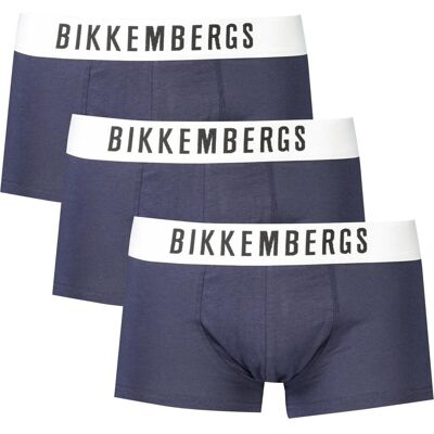 Bikkembergs, Herren, Unterhosen, Blaue Baumwollunterwäsche, Blau, (Einzelpack, S) Bikkembergs, Herren, Unterhosen, Blaue Baumwollunterwäsche, Blau, (Einzelpack, S)