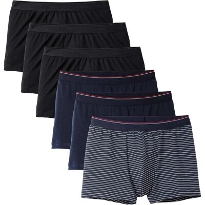 Calida, Herren, Unterhosen, Boxershort Casual Figurbetont New Boxer Natural Benefit 3P, Blau, Schwarz, (6er Pack, M) Calida, Herren, Unterhosen, Boxershort Casual Figurbetont New Boxer Natural Benefit 3P, Blau, Schwarz, (6er Pack, M)