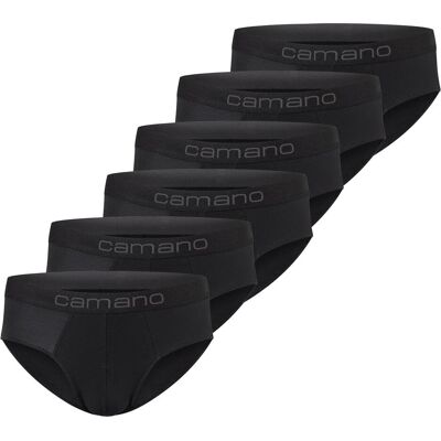 Camano, Herren, Unterhosen, Men comfort BCI cotton Slips 6p in Box, Schwarz, (6er Pack, XXL) Camano, Herren, Unterhosen, Men comfort BCI cotton Slips 6p in Box, Schwarz, (6er Pack, XXL)