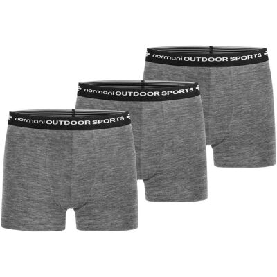 Normani, Herren, Unterhosen, 3er Pack Herren Merino Boxershorts Unterhose - 7694, Grau, (3er Pack, S) Normani, Herren, Unterhosen, 3er Pack Herren Merino Boxershorts Unterhose - 7694, Grau, (3er Pack, S)